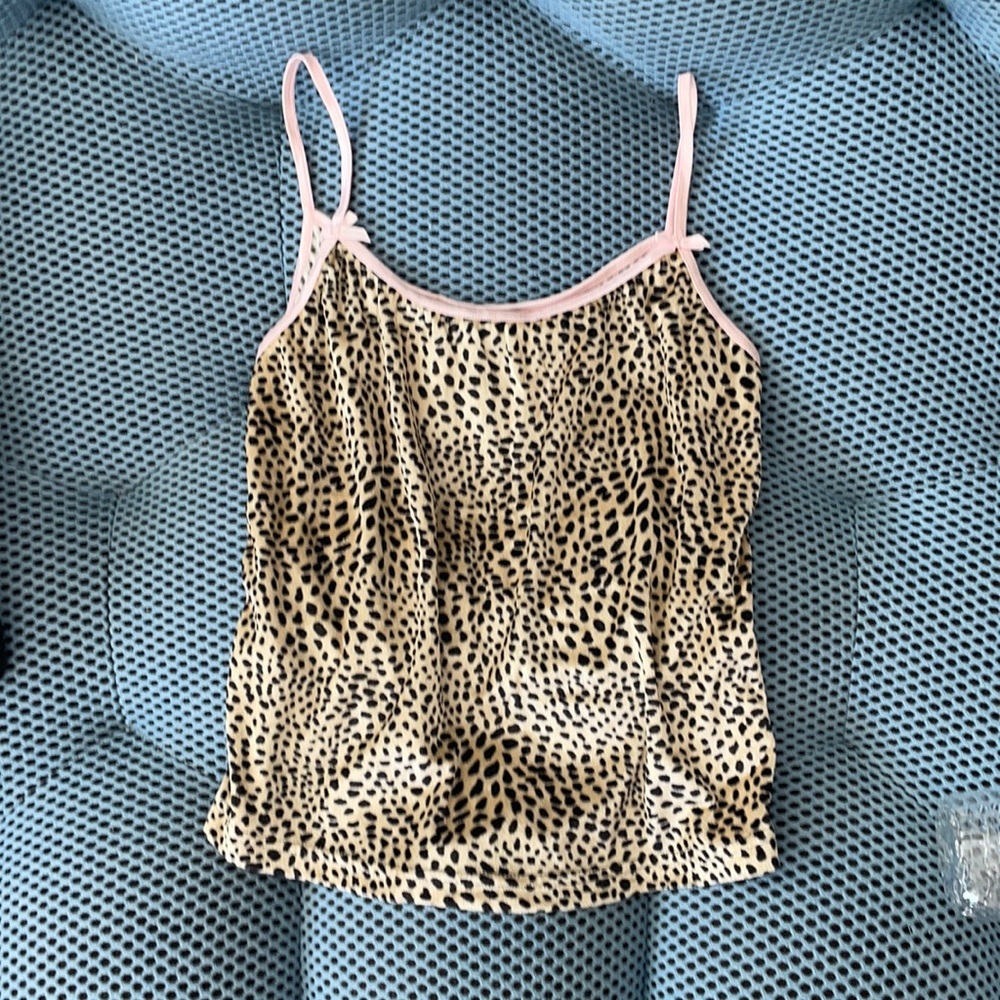 Y2K fuzzy Leopard tank top!